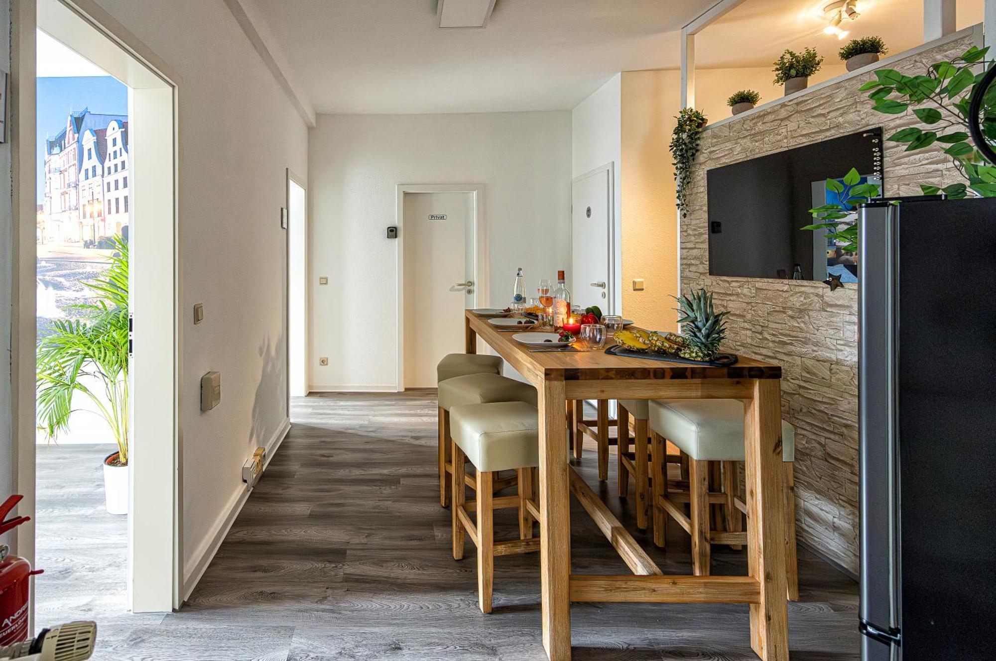 Luxus City Apartment Sauna Balkon Kueche Zentral Rostock Ngoại thất bức ảnh