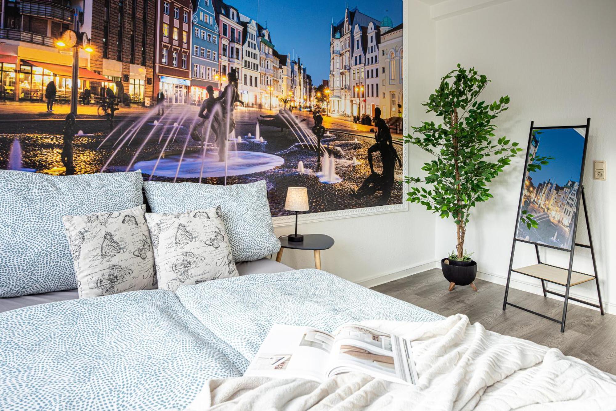 Luxus City Apartment Sauna Balkon Kueche Zentral Rostock Ngoại thất bức ảnh