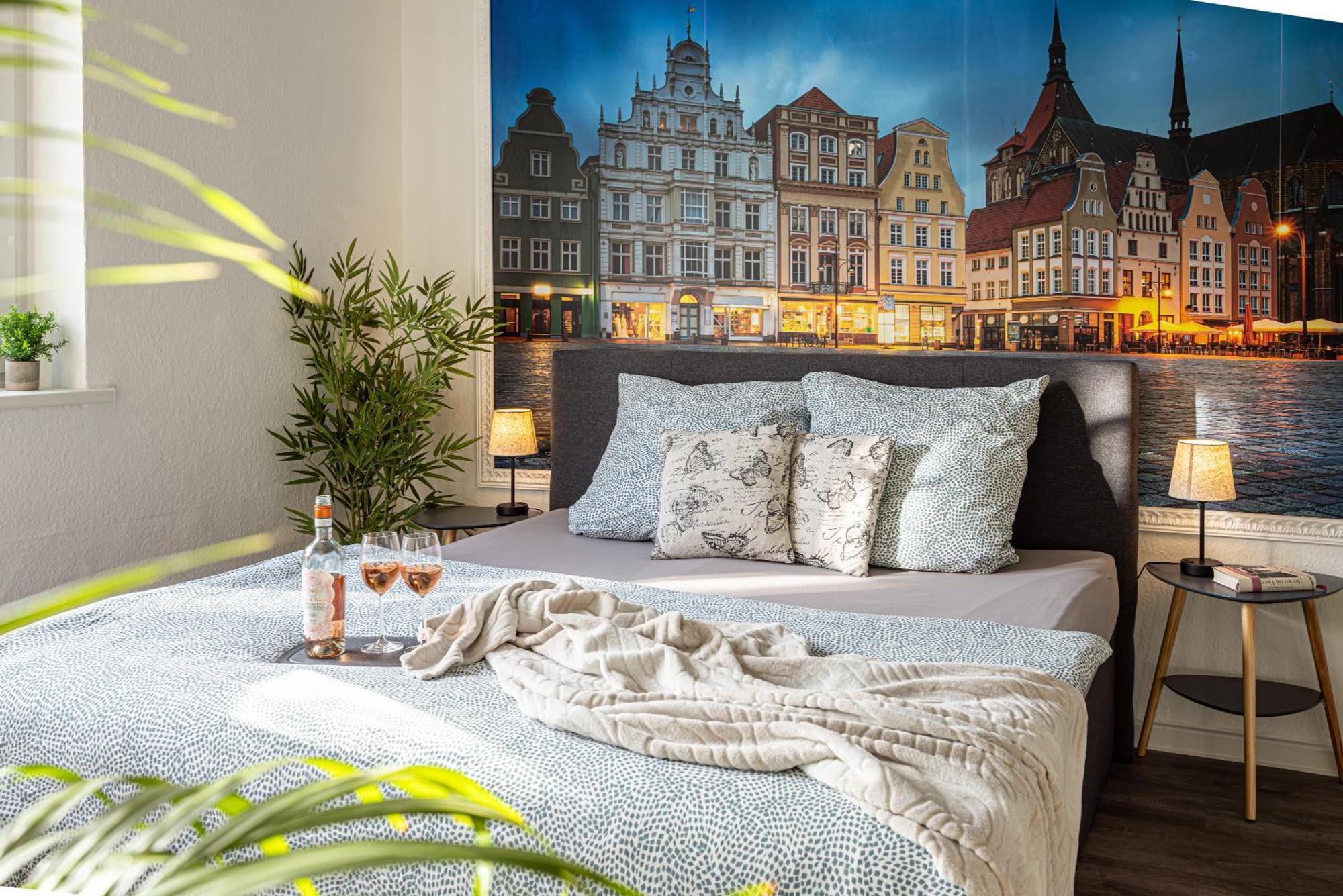 Luxus City Apartment Sauna Balkon Kueche Zentral Rostock Ngoại thất bức ảnh
