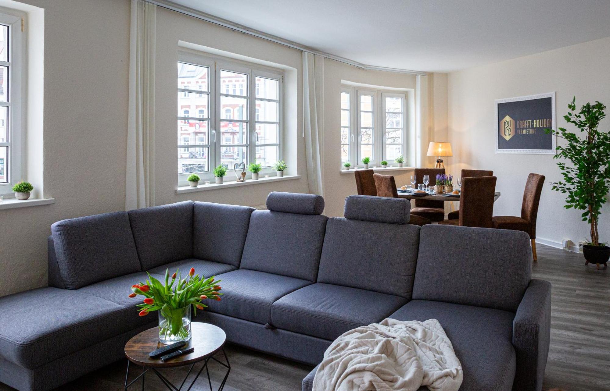 Luxus City Apartment Sauna Balkon Kueche Zentral Rostock Ngoại thất bức ảnh